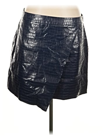 Porridge Faux Leather Skirt (view 1)