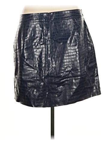 Porridge Faux Leather Skirt (view 2)