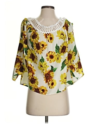 Flying Tomato 3/4 Sleeve Blouse (view 1)