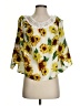 Flying Tomato 100% Polyester Yellow 3/4 Sleeve Blouse Size S - photo 1