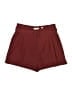 Vince. 100% Polyester Solid Burgundy Shorts Size 8 - photo 1