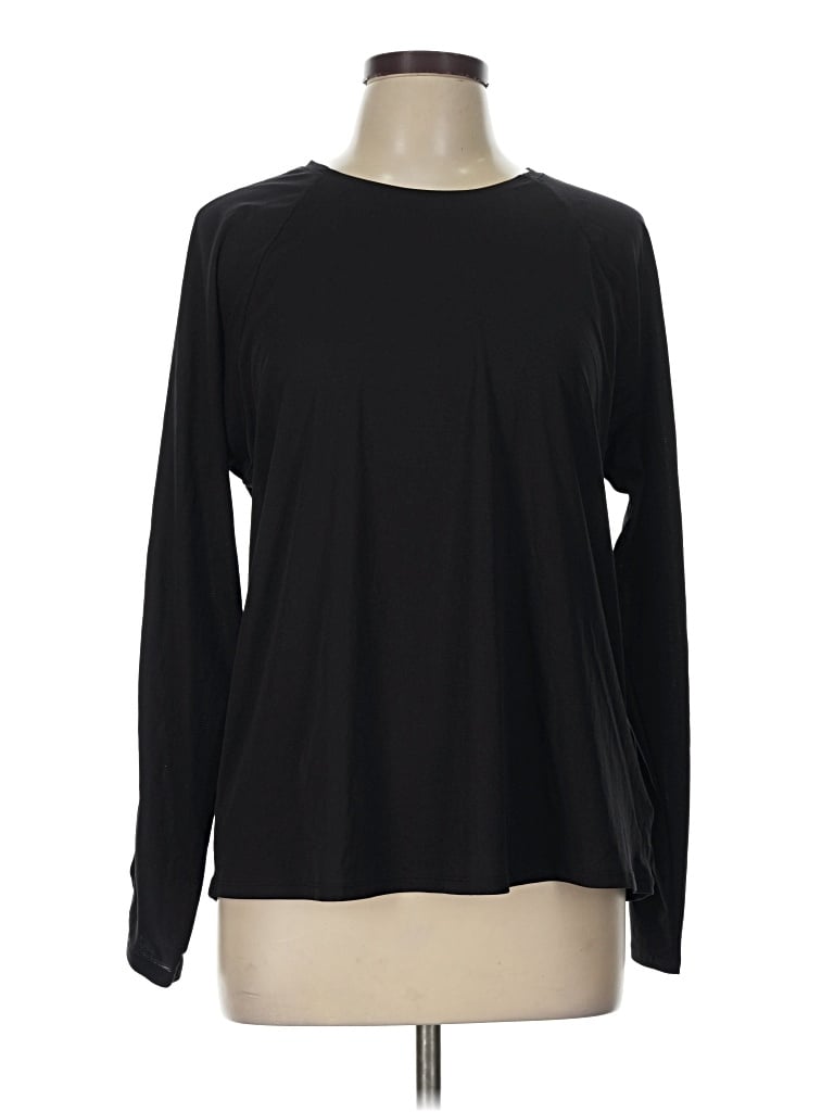 Pre-owned Athleta Long Sleeve T-shirt In Black