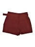 Vince. 100% Polyester Solid Burgundy Shorts Size 8 - photo 2