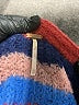 Free People Color Block Burgundy Wool Pullover Sweater Size XS - photo 7