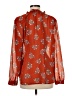 Ann Taylor LOFT Orange Long Sleeve Blouse Size M - photo 2