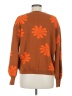 Dee Elly 100% Polyester Floral Brown Pullover Sweater Size M - photo 2