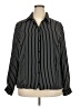Liz Baker 100% Polyester Stripes Black Long Sleeve Blouse Size 22 - photo 1
