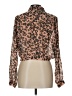 Papaya 100% Polyester Animal Print Brown Long Sleeve Blouse Size L - photo 2