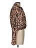 Papaya 100% Polyester Animal Print Brown Long Sleeve Blouse Size L - photo 4