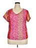 Bibi Animal Print Pink Short Sleeve T-Shirt Size 2X (estimated) - photo 1