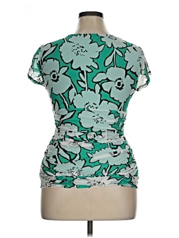 New York & Company Short Sleeve Blouse (view 2)