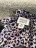 Peyton Jensen 100% Polyester Animal Print Blue Short Sleeve Blouse Size M - photo 4