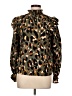 Unbranded 100% Polyester Animal Print Green Long Sleeve Blouse Size L - photo 1