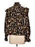 Unbranded 100% Polyester Animal Print Green Long Sleeve Blouse Size L - photo 2