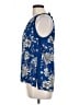 Collective Concepts 100% Polyester Floral Blue Sleeveless Blouse Size L - photo 5