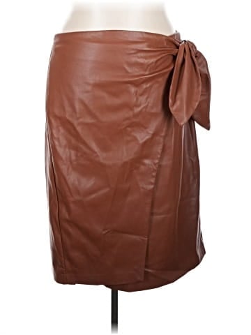 ELOQUII Faux Leather Skirt (view 1)