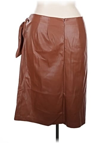 ELOQUII Faux Leather Skirt (view 2)
