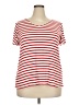 Green Envelope 100% Polyester Stripes Red Short Sleeve T-Shirt Size 2X - photo 1