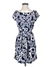 Renee C. Paisley Blue Casual Dress Size S - photo 1