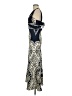 Caroline Constas 100% Polyester Paisley Blue Cocktail Dress Size S - photo 5