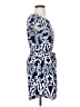 Renee C. Paisley Blue Casual Dress Size S - photo 4
