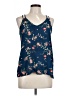 Pink Rose Blue Sleeveless Blouse Size L - photo 1