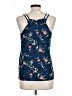 Pink Rose Blue Sleeveless Blouse Size L - photo 2