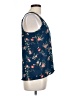 Pink Rose Blue Sleeveless Blouse Size L - photo 4
