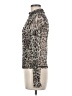 Ten Sixty Sherman Animal Print Silver Long Sleeve Blouse Size M - photo 5