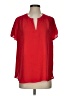 Pleione 100% Polyester Red Short Sleeve Blouse Size S - photo 1