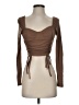 Shein Brown Long Sleeve Top Size 2 - photo 1