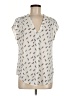 Fun2Fun 100% Polyester Ivory Short Sleeve Blouse Size M - photo 1