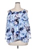 Jennifer Lopez 100% Polyester Blue Sleeveless Blouse Size 2X - photo 1