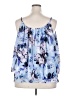 Jennifer Lopez 100% Polyester Blue Sleeveless Blouse Size 2X - photo 2