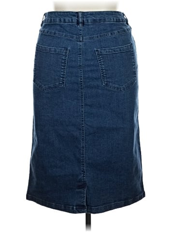 Woman Within Denim Skirt (view 2)