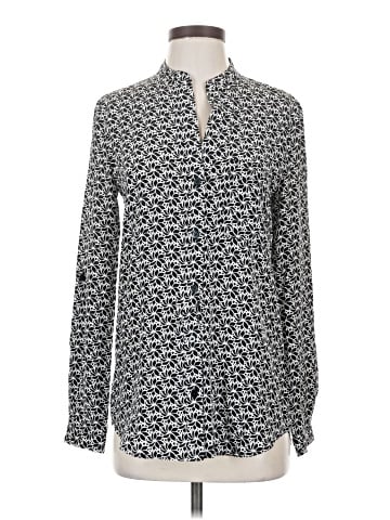 Diane von Furstenberg Long Sleeve Silk Top (view 1)