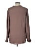 Theory 100% Silk Brown Long Sleeve Silk Top Size L - photo 2