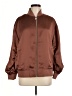 Express Solid Brown Track Jacket Size M - photo 1