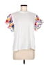Unbranded 100% Cotton White Short Sleeve Top Size M - photo 1