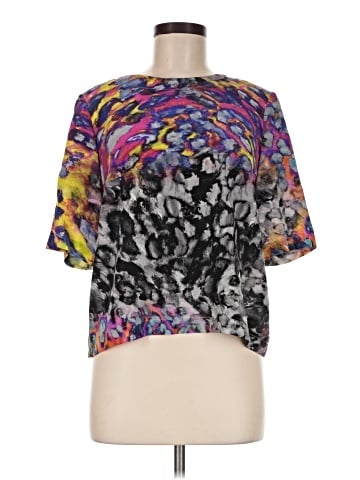 AU Amanda Uprichard Short Sleeve Silk Top (view 1)