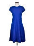 Nanette Lepore Solid Blue Casual Dress Size 4 - photo 1