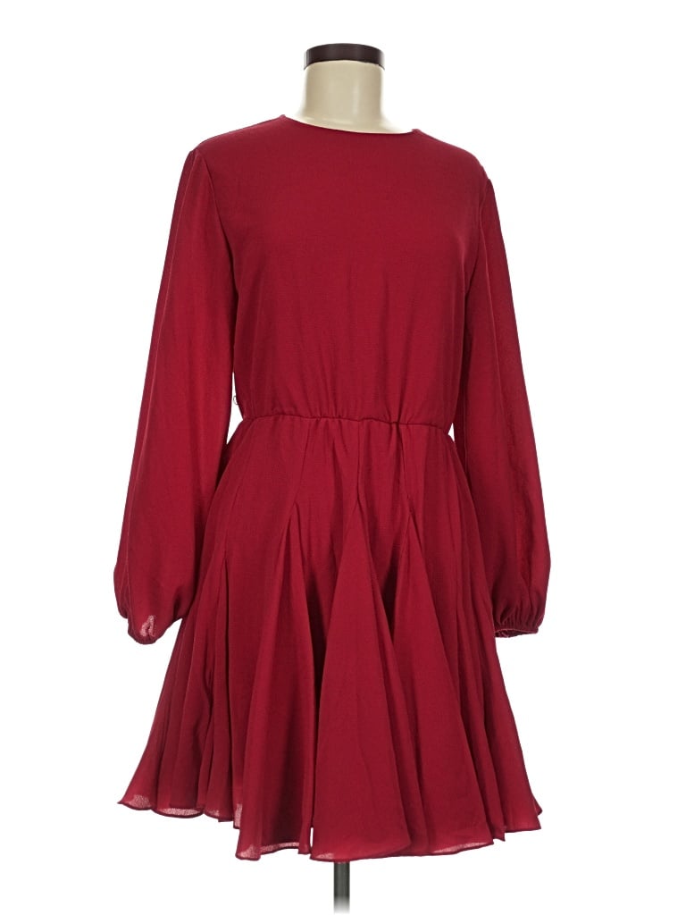 Pre-owned Premier Amour Casual Dress In Burgundy