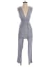 Indulge Stripes Gray Blue Jumpsuit Size S - photo 1
