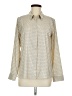 Express Houndstooth Ivory Long Sleeve Blouse Size M - photo 1