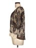 Awake 100% Polyester Brown Short Sleeve Blouse Size L - photo 5