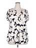 Lane Bryant Floral Ivory Short Sleeve Blouse Size 18 - 20 Plus - photo 1