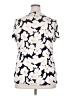 Lane Bryant Floral Ivory Short Sleeve Blouse Size 18 - 20 Plus - photo 2