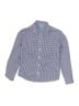 Review Kids Checkered-gingham Blue Long Sleeve Button-Down Shirt Size 12 - photo 1