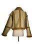 STAND STUDIO 100% Polyurethane Gold Faux Fur Jacket Size 42 - photo 2