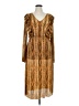 ASOS 100% Polyester Paisley Gold Cocktail Dress Size 14 - photo 1